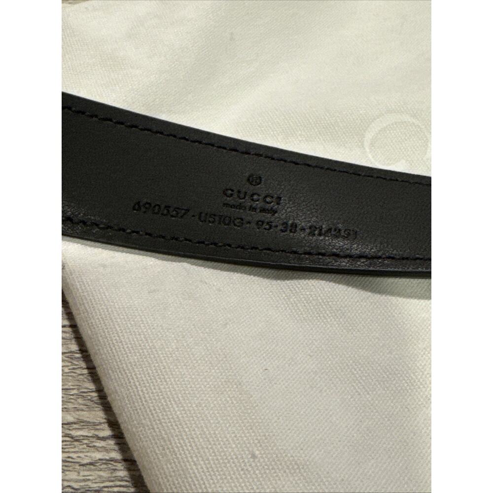 GUCCI Blondie Interlocking G leather belt Black Gold 95 / 38 - Picture 7 of 8